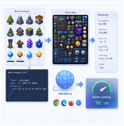 Texture Atlas Optimization for Browser Games: Reduce Requests and Improve Loading