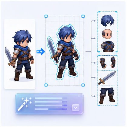 AI Sprite Cutter指南:如何把白底游戏素材快速切成可用透明资源