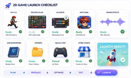 Complete 2D Game Launch Asset Checklist: Cut, Pack, Export, Animate, and Test