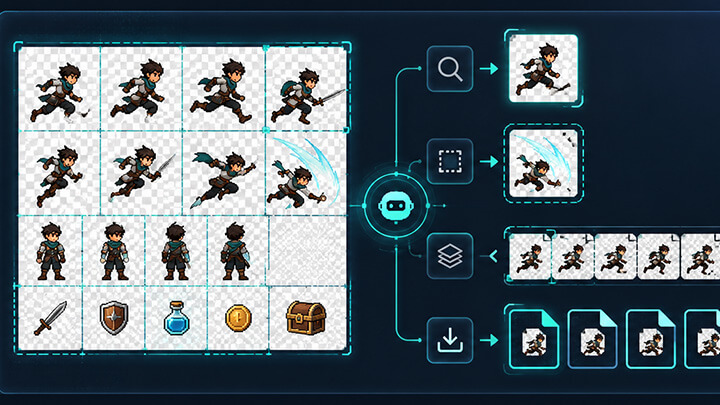 How to Split a Sprite Sheet into Individual PNG Frames Online