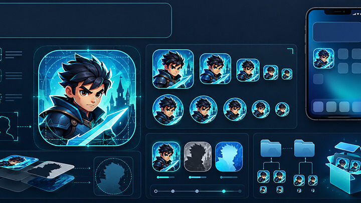 Mobile Game App Icon Safe Zones for iOS and Android