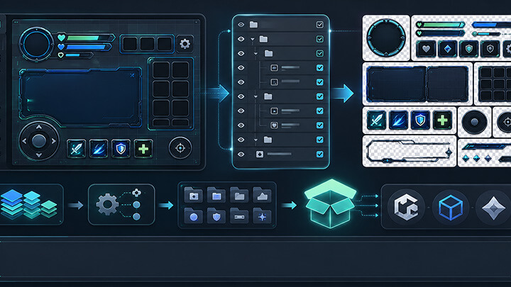 How to Export PSD UI Layers for Unity, Cocos Creator, and Godot