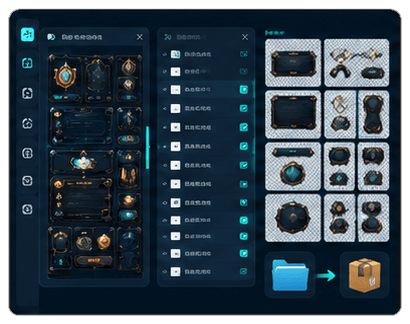 游戏 UI PSD 如何批量分层导出并交付游戏引擎